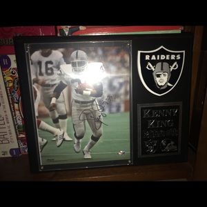 Raider picture frame signed